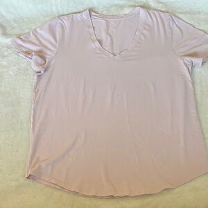 lululemon athletica Soft Pink V-Neck Tee